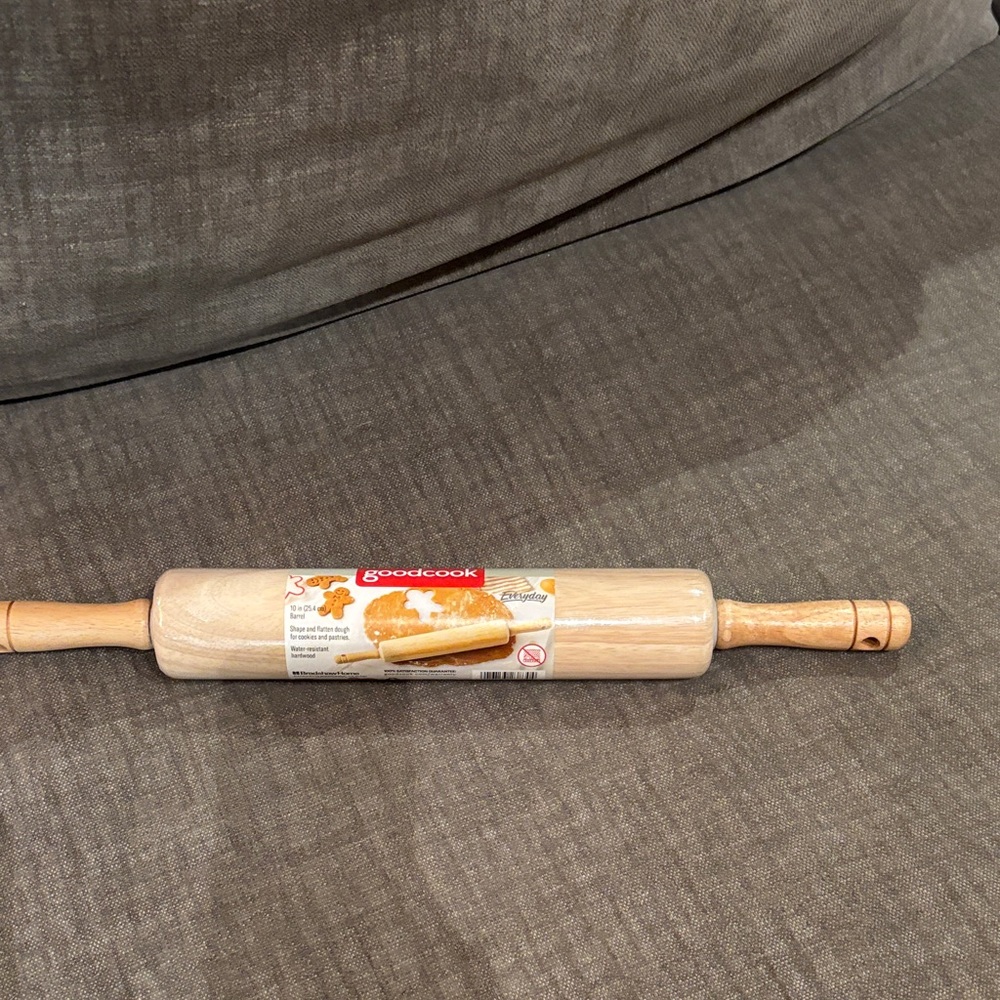 Goodcook Wood Rolling Pin - Natural Wood